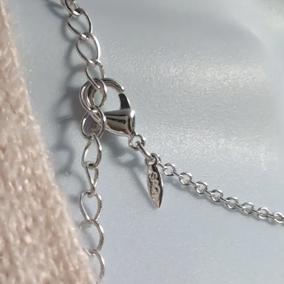 Purple Glass Heart Beaded Slider Chain Necklace - Picture 5 of 5